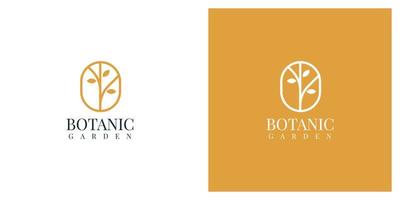botanisk trädgård logotyp malldesign vektor