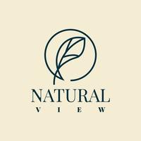 natürliche Ansicht Blume Logo Template-Design vektor