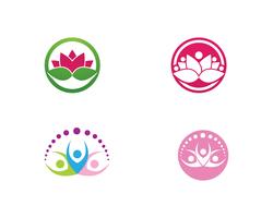 Lotus Flower Sign för Wellness, Spa och Yoga vektor