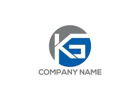kg-Logo-Design-Vektor-Icon-Vorlage mit weißem Hintergrund vektor