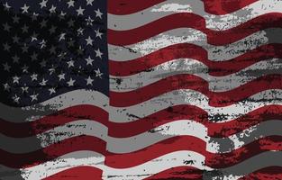 beunruhigter Grunge-Texturhintergrund der amerikanischen Flagge vektor