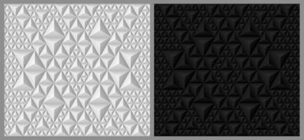 abstrakter Hintergrund 3D-Dreieck weiß und schwarz vektor