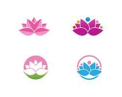 Lotus Flower Sign für Wellness, Spa und Yoga vektor