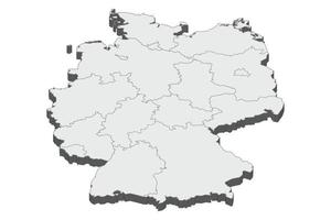 3D-Kartendarstellung von Deutschland