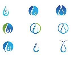 Wassertropfen Logo Template-Vektorillustrationsdesign - Vektor