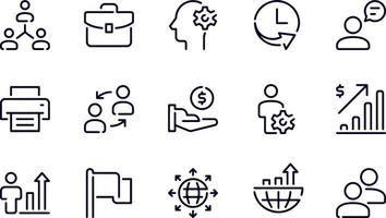 Business Line Icons Vektordesign vektor