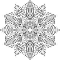 dekorativa mandala mönster för målarbok vektor