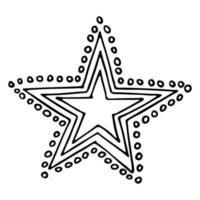 vektor handritad stjärna. söt doodle stjärna illustration isolerad på vit bakgrund. för tryck, webb, design, dekor, logotyp.