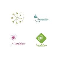 maskros blomma logotyp vektor mall illustration design