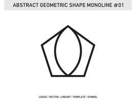 abstrakte geometrische Form Monoline-Fliesen-Design-Muster nahtlos kostenlos vektor