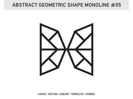 abstrakte geometrische Form Monoline-Fliesen-Design-Muster nahtlos kostenlos vektor