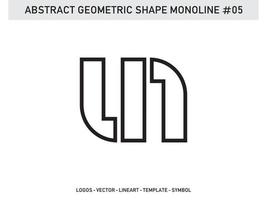 abstrakte geometrische Form Monoline-Fliesen-Design-Muster nahtlos kostenlos vektor