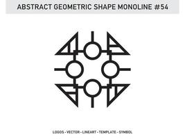 abstrakt geometrisk monoline form gratis vektor