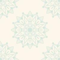 Fantasy Musterdesign mit Ziermandala. abstrakter runder gekritzelblumenhintergrund. floraler geometrischer Kreis. vektor