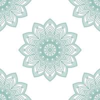 fantasi seamless mönster med dekorativa mandala. abstrakt rund doodle blomma bakgrund. blommig geometrisk cirkel. vektor