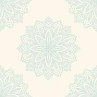 Fantasy Musterdesign mit Ziermandala. abstrakter runder gekritzelblumenhintergrund. floraler geometrischer Kreis. vektor