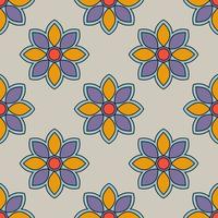 abstrakt sömlösa mönster med mandala blomma. mosaik, kakel. blommig bakgrund. vektor