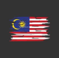 Bürste der malaysischen Flagge vektor