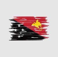 Papua-Neuguinea-Flaggenbürste vektor