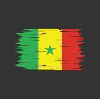 Senegal-Flagge-Pinsel vektor