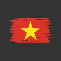 vietnam flagge bürste vektor