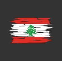 libanon flagge bürste vektor