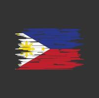 philippinen flagge bürste vektor