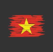 vietnam flagge bürste vektor