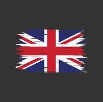 Großbritannien Flaggenpinsel vektor