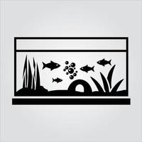 Skalierbare Vektorgrafik des isolierten Glyphen-Aquarium-Symbols vektor