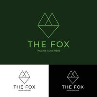 fox minimalistisk logotyp vektor