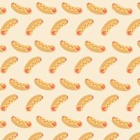 Hot-Dog-Muster für den Nationalfeiertag vektor