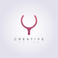 Vektor Logo Design Symbol Ikon Letter Y Catapult