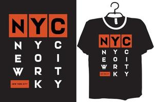 New York City Typografie T-Shirt Design vektor
