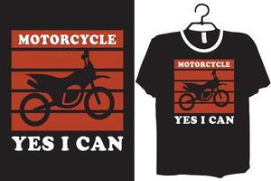 Motorrad-T-Shirt-Design vektor