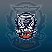 Wolf E-Sport Gaming Logo Vektorvorlage. Gaming-Logo. Sport-Logo-Design