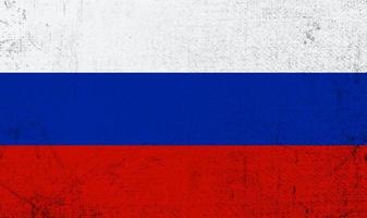russische Grunge-Flagge. Russische zerkratzte Flagge. Vektor-Illustration. vektor