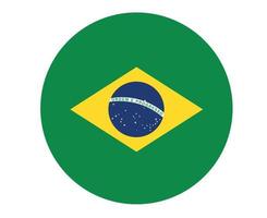 Brasilien-Flagge nationales amerikanisches lateinisches Emblemikonenvektorillustrations-Zusammenfassungsgestaltungselement vektor