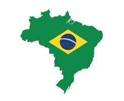 Brasilien-Flagge nationales amerikanisches lateinisches Emblem Karte Symbol Vektor Illustration abstraktes Gestaltungselement