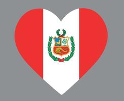peru flagga nationella amerikanska latine emblem hjärta ikon vektor illustration abstrakt designelement