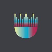ljudvågor vektor illustration ikon mall