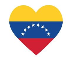 Venezuelas flagga nationella amerikanska latinska emblem hjärta ikon vektor illustration abstrakt designelement