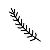 vektor doodle lineart växtgren isolerade.