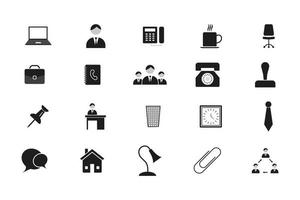 Business- und Office-Icon-Pack-Template-Design vektor