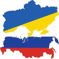 Ukraina och Ryssland geografiskt vektor