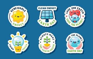 Earth Day Sticker Pack vektor