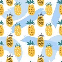 Ananas sommar vektor mönster