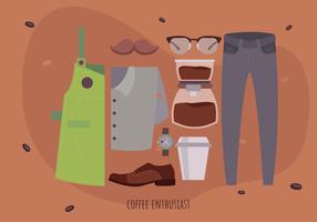 Barista Coffee Maker Starter Pack-Vektor-Illustration vektor