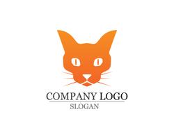Katzen- und Hundevektor silhouettiert Logoschablone vektor