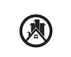 Fastighets- och anläggningsdesign Logo design för företagets företagsskylt .. vektor